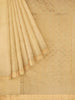 Sandal Silk Saree with Plain Design Body and Contrast Zari Border - Diadem