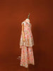 Light Peach Georgette Palazzo Salwar Suit Adorned with Floral Prints and paired with Dupatta - Diadem