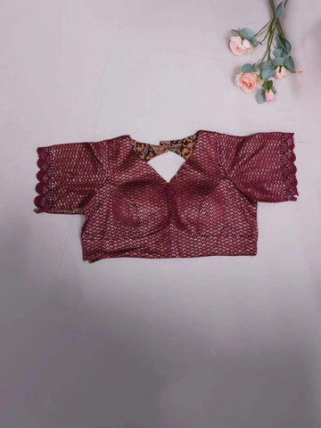 Purple Organza Saree with Floral Prints on the Body and Design Border Paired with Designer Blouse - Diadem