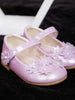 Lavender Matte Ballerinas with Attached 3D Flowers for Girls - Diadem