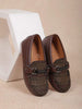 Dark Brown Leather Loafers for Boys - Diadem