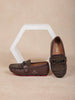 Dark Brown Leather Loafers for Boys - Diadem