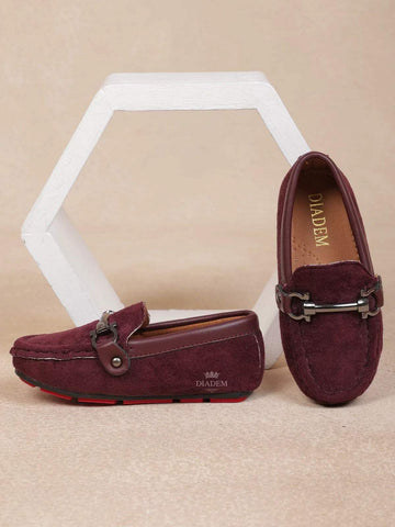 Wine Casual Loafers for Boys - Diadem