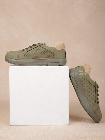 Olive Green Sneakers for Boys - Diadem