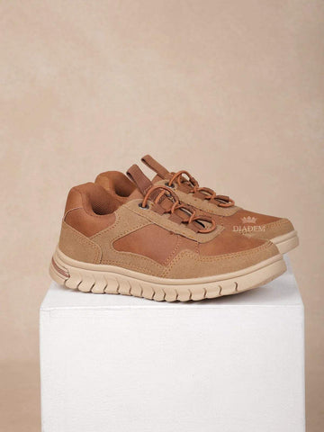 Brown Leather Casual Shoes for Boys - Diadem