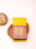 Mustard Yellow Pure Kanchipuram Bridal Silk Saree with Zari Brocade on the body and Contrast Zari Border - Diadem