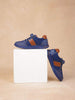 Navy Blue Paneled Casual Shoes for Boys - Diadem
