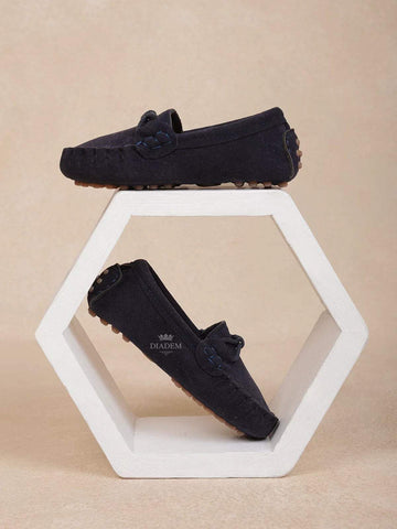 Navy Blue Casual Loafers for Boys - Diadem