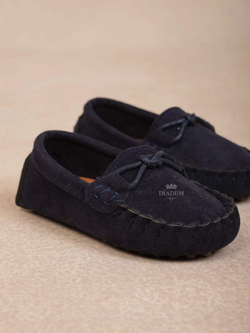 Navy Blue Casual Loafers for Boys - Diadem