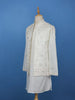 White Floral Embroidered Polyester Sherwani Suit - Diadem