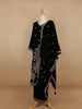 Black Floral Designed Velvet Co Ord Salwar Suit - Diadem