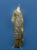 Olive Green Floral Printed Cotton Salwar Suit - Diadem