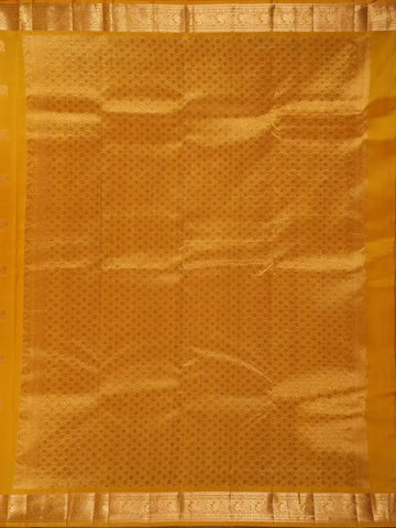 Yellow buttas Motif Pure Kanchipuram Silk Saree - Diadem