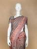 Dark Grey Abstract Designed Semi Tussar Silk Saree - Diadem