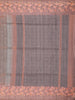 Dark Grey Abstract Designed Semi Tussar Silk Saree - Diadem