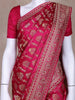 Pink Floral Designed Bridal Banarasi Silk Saree - Diadem