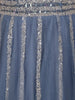 Dusty Blue Sequin Embroidered Net Party Gown with Corset Back - Diadem