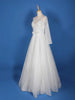 White Net Glitter Wedding Gown - Diadem