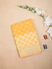 Yellow Art Silk Saree with Small Flower Design on the Body with Matching Border - Diadem