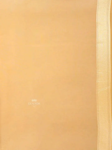 Yellow Art Silk Saree with Small Flower Design on the Body with Matching Border - Diadem