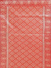 Red Semi Banarasi Saree with Paisley Motifs on the Body with Zari Border - Diadem