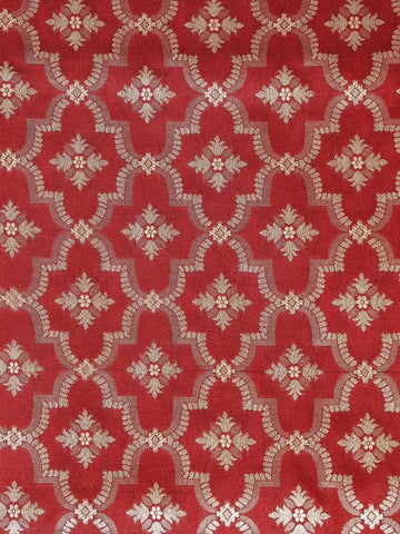 Maroon Banarasi Saree With Zari Butta on the Body with Zari Border - Diadem