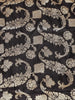 Black Banarasi Saree with Flower Motifs on the Body with Designed Zari Border - Diadem