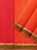 Dark Pink Silk Saree with Stripes on the Body and Contrast Zari Border - Diadem