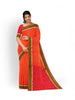 Dark Pink Silk Saree with Stripes on the Body and Contrast Zari Border - Diadem