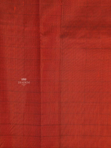 Maroon Pure Kanchipuram Bridal Silk Saree with Stripes Design on the Body with Zari Border - Diadem