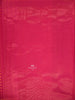 Coral Art Silk Saree with Paisley and Stripes Pattern on the Body with Designed Border - Diadem