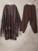 Dark Brown Georgette Straight-Cut Salwar Suit for Girls Adorned with Floral Design, Paired with Dupatta - Diadem