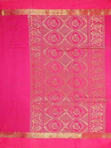 Green Silk Cotton Saree with Floral Motif Design on the Body with Contrast Border - Diadem