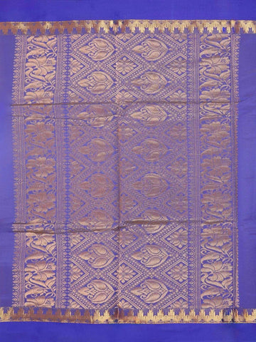 Light Green Silk Cotton Saree with Rose Motif on the Body and Contrast Border - Diadem