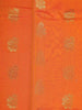 Orange Silk Cotton Saree with Floral Motif Design on the Body and Contrast Border - Diadem