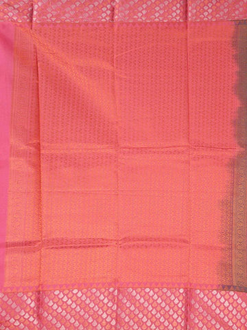 Green Pure Kanchipuram Bridal Silk Saree with Geometric Design on the Body with Designed Border - Diadem