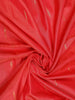 Red Soft Silk Saree with Zari Butta Design on the Body with Contrast Border - Diadem