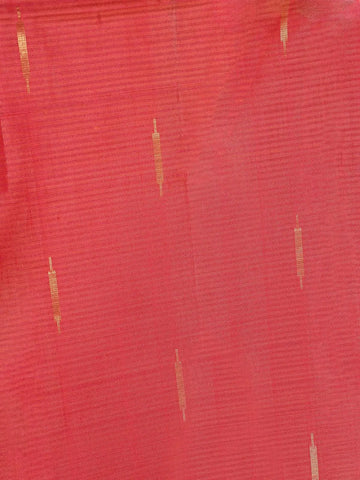 Red Soft Silk Saree with Zari Butta Design on the Body with Contrast Border - Diadem