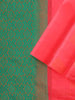 Pink Silk Saree with Zari Butta on the body and without Border - Diadem