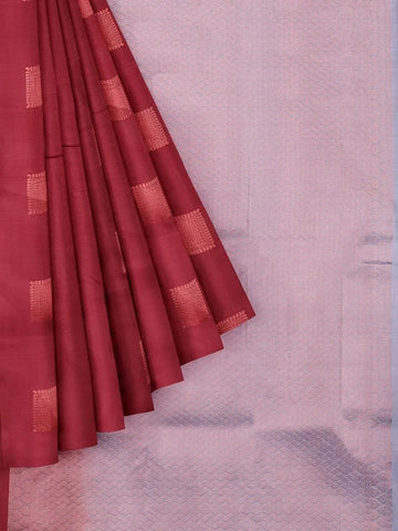 Maroon Art Silk with Zari Butta on the body and Without Border - Diadem