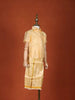 Sandal Silk Dhoti with Matching Half Sleeve Shirt - Diadem