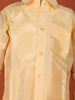 Sandal Silk Dhoti with Matching Half Sleeve Shirt - Diadem