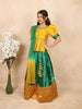 Mustard Yellow Silk Pavada Sattai Set for Girls - Diadem