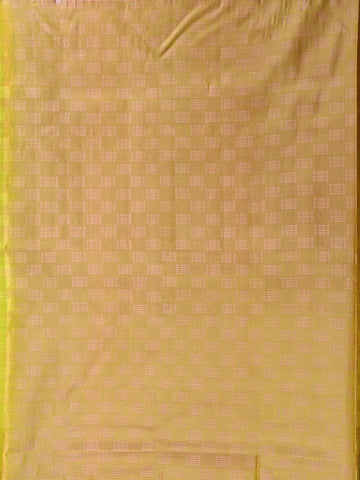 Light Green Pure Kanchipuram Bridal Silk Saree with Geometric Design on the Body with Zari Border - Diadem