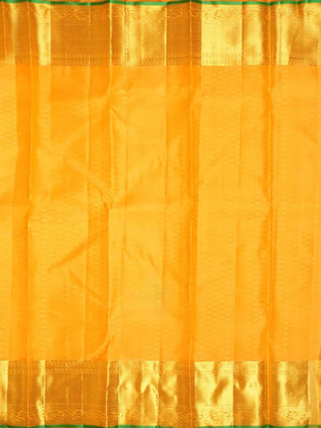 Pale Pink Pure Kanchipuram Silk Saree with Leaf Designs on the Body and with Contrast Border - Diadem