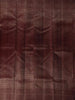 White Pure Kanchipuram Bridal Silk Saree with Leaf and Vines Motif on the Body with Korvai Border - Diadem