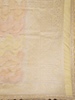 Light Yellow Organza Saree with Floral Designs on the body and Zari Border - Diadem