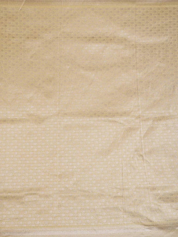 Light Yellow Organza Saree with Floral Designs on the body and Zari Border - Diadem