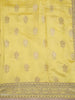 Light Yellow Organza Saree with Floral Designs on the Body and Paired with Designer Blouse - Diadem