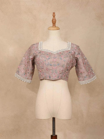 Pista Green Organza Saree with Designs on the Body and Paired with Designer Blouse - Diadem